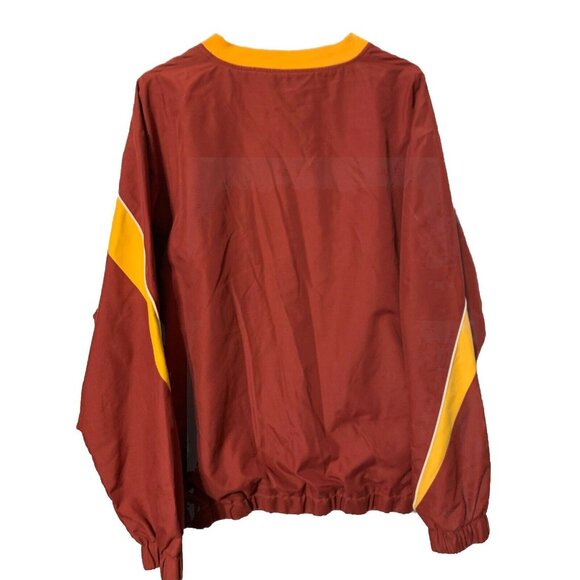 NFL 2009 Redskins Large Football Pullover REEBOK Jacket OLD INDIAN LOGO v Neck - Picture 2 of 6